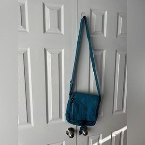 Kipling Teal Blue Green Crossbody Messenger Bag Adjustable Strap